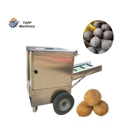 Braune Kokosnuss -Enthuskingmaschine