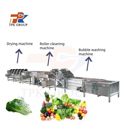 Obst- und Gemüsewasch- und Trocknungsmaschine